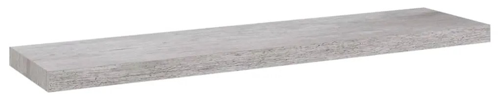 Scaffale a parete grigio cemento 90x23,5x3,8 cm in mdf