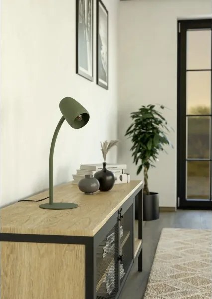 Eglo 901831 - Lampada da tavolo CARLO 1xE14/18W/230V verde