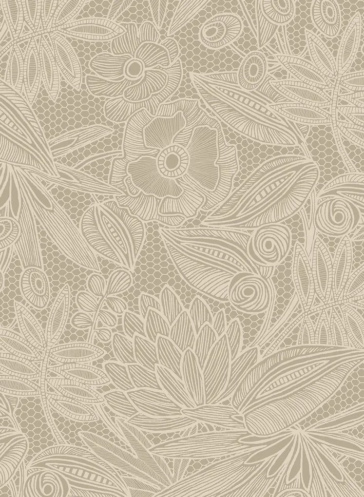 Eijffinger Carta da parati Fiori Pizzo - 340113