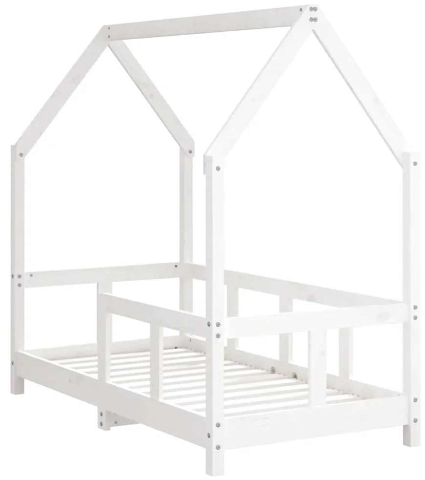 Giroletto per bambini bianco 70x140cm in legno massello di pino