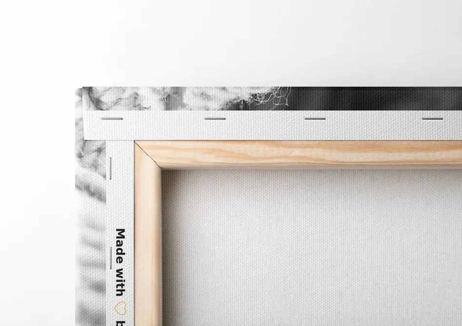 Quadro su tela – Con scritta Home e natura morta in bianco e nero