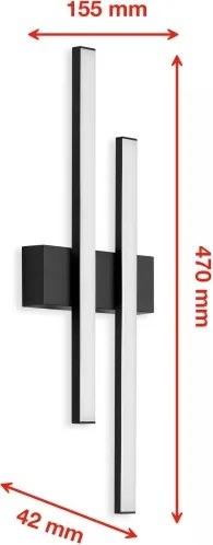 Telefunken - Applique da esterno a LED 2xLED/4W/230V IP44 nero