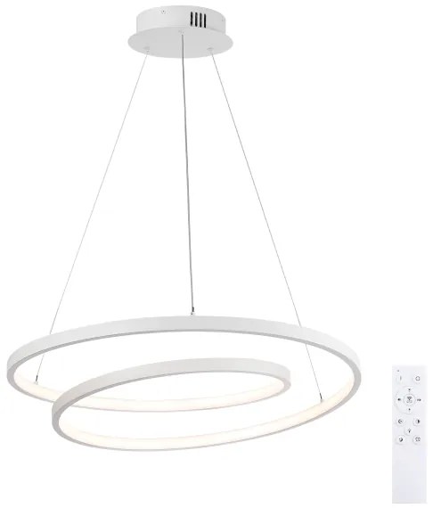 Brilagi-LED Lampadario dimmerabile su cavo TWISTER LED/48W/230V Ø 50 cm bianco + telecomando