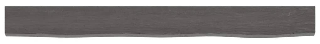 Ripiano muro grigio scuro 100x10x6 cm massello rovere trattato