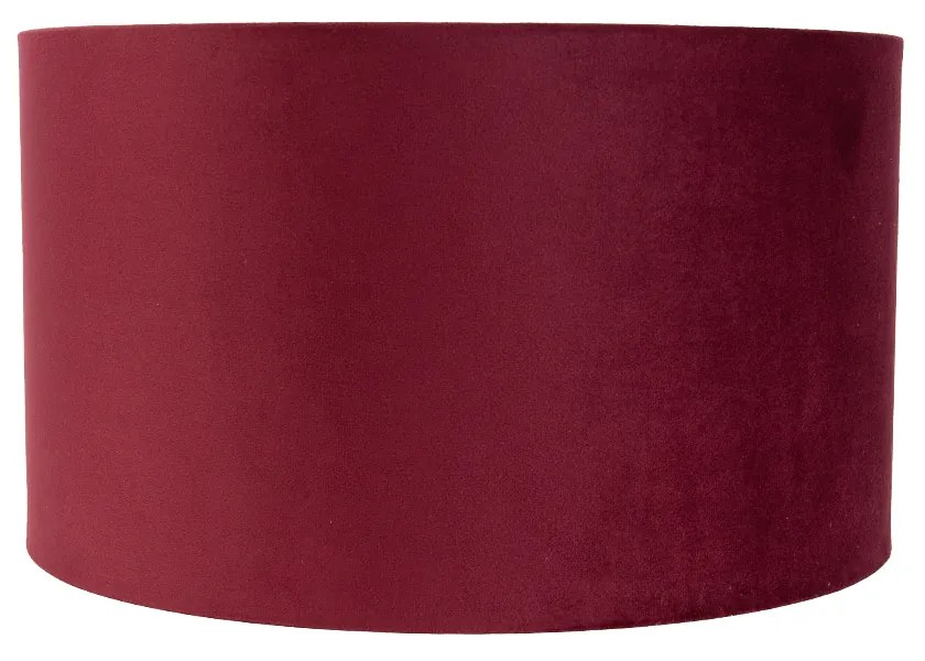 Paralume in velluto rosso 35/35/20 con interno dorato