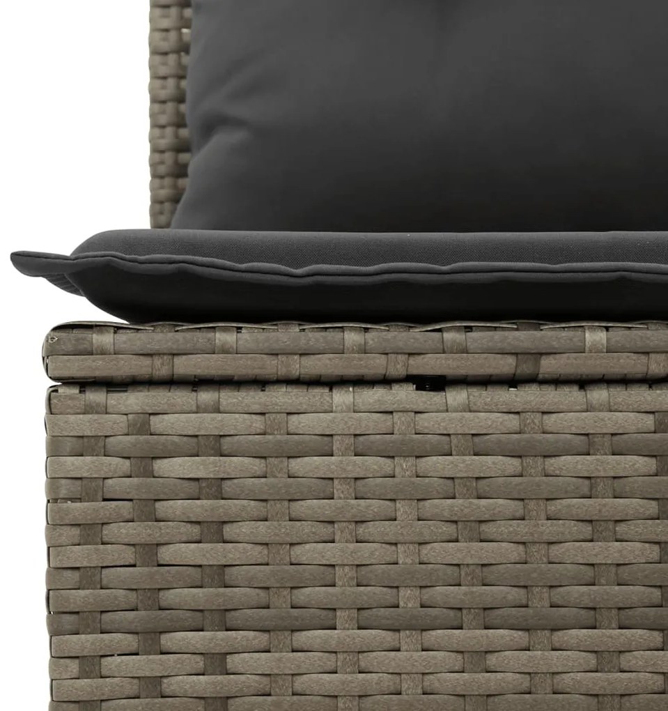 Set Divani da Giardino 11 pz con Cuscini Beige in Polyrattan