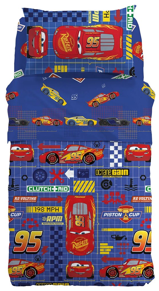 Copriletto Trapuntato in Cotone Cars Game Singolo Warner