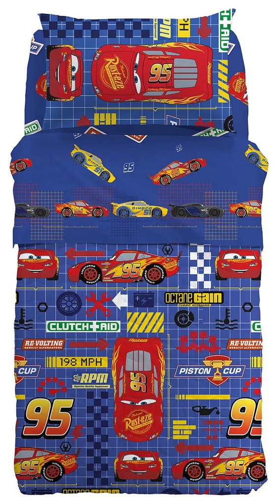 Copriletto Trapuntato Singolo Cars game Warner bros baby, in