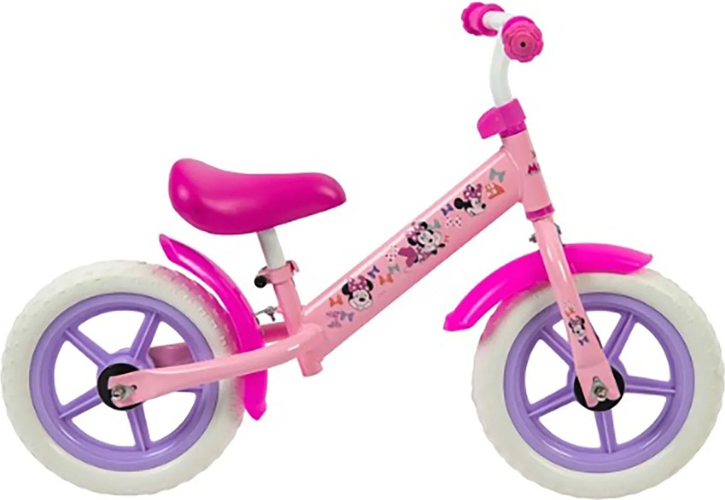 Bicicletta Senza Pedali Balance Bike per Bambini 10 Pollici Età 2-3 Anni Disney Minnie Lilla...