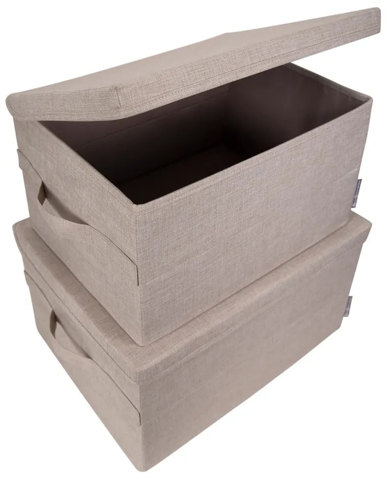 Scatola in tessuto beige con coperchio 34x45x25 cm Soft Storage - Bigso Box of Sweden