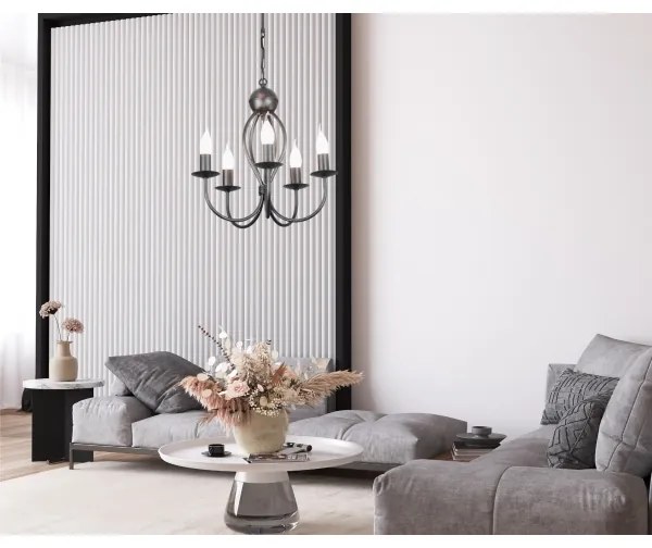 Lampadario a sospensione con catena ARTHUR 5xE14/40W/230V