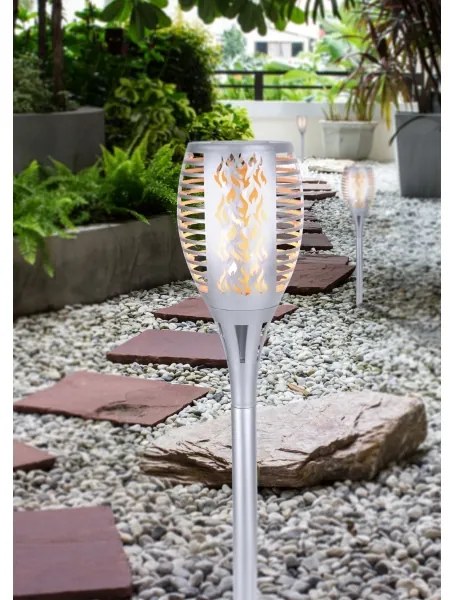 Globo 33077S - Lampada LED solare SOLAR LED/3,6W/3V 1800K IP44 cromo