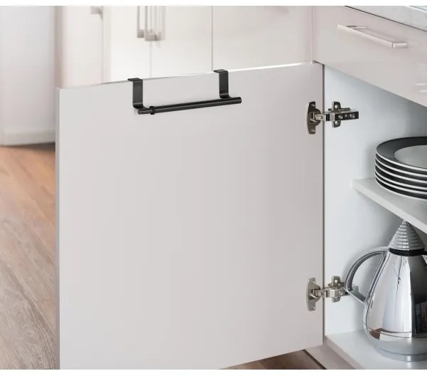 WENKO 53246100 - Porta asciugamani 7x6 cm acciaio inox/nero