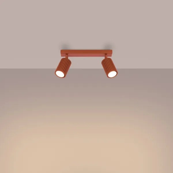 Sollux SL.1637 - Faretto KARBON 2xGU10/10W/230V rosso