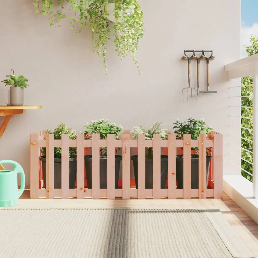 Fioriera Rialzata Giardino Recinzione 150x50x50cm Legno Douglas /