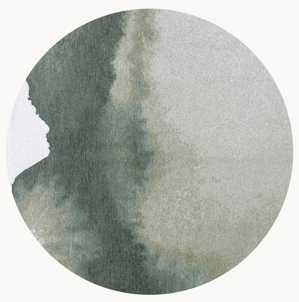 Tappeto rotondo jacquard a tessitura piatta Lagoon