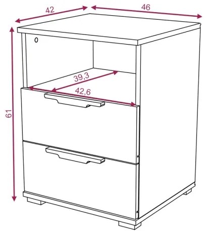 Comodino NED rovere Wotan