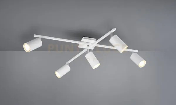 Marley plafoniera 2 barre orientabili 5 spots attacco gu10 cilindro...