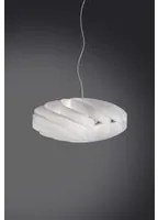 Lampadario a sospensione in Polilux FLAT tre luci Bianco diametro 70x h34 cm