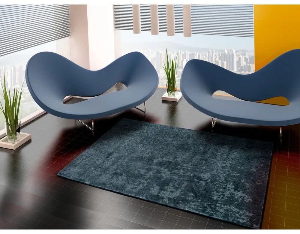 Tappeto in viscosa blu , 200 x 300 cm Margot Azul - Universal