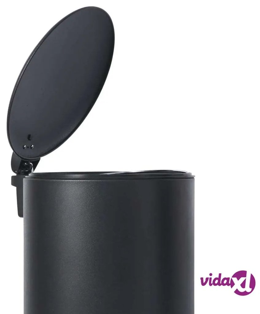 Practo Home Pattumiera a Pedale 20 L Nero Opaco