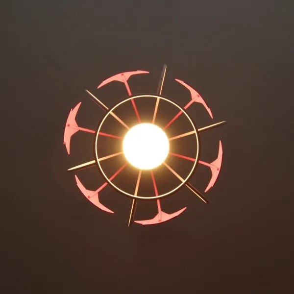 Lampadario a sospensione per bambini STARS 1xE27/15W/230V rosa/bianco