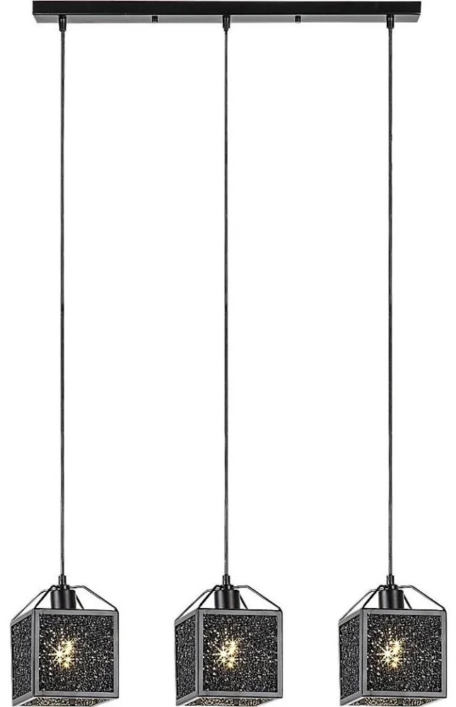 Rabalux 72219 - Lampadario a sospensione con filo SAMILO 3xE27/40W/230V nero