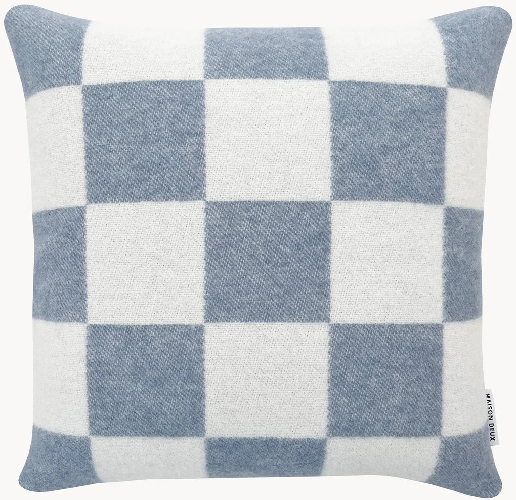 Copricuscino in lana con motivo a quadri Level Up