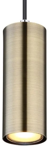 Globo 57911HM - Lampadario a sospensione con filo ROBBY 1xGU10/35W/230V nero/ottone