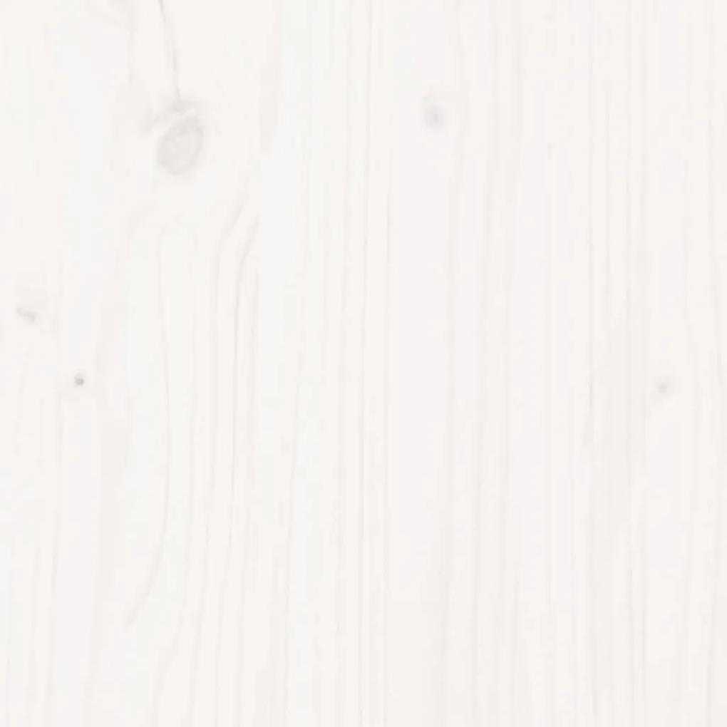 Panca da Giardino Bianca 110x38x45 cm Legno Massello di Pino