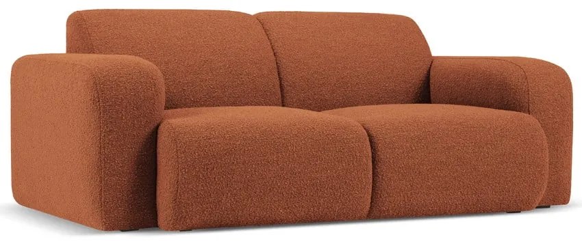 Divano in tessuto bouclé marrone 170 cm Molino - Micadoni Home