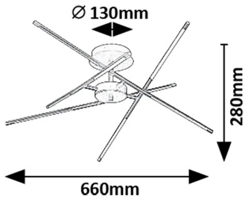 Rabalux 71339 - Lampadario a plafone LED HENLI2 LED/40W/230V 3000K oro