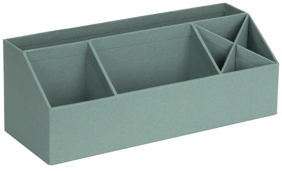 Organizer verde in cartone per cancelleria Elisa Canvas Paper Laminate – Bigso