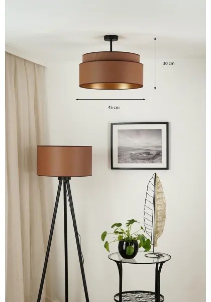 Brilagi - Lampadario OREGON VEGE 1xE27/15W/230V Ø45 cm marrone