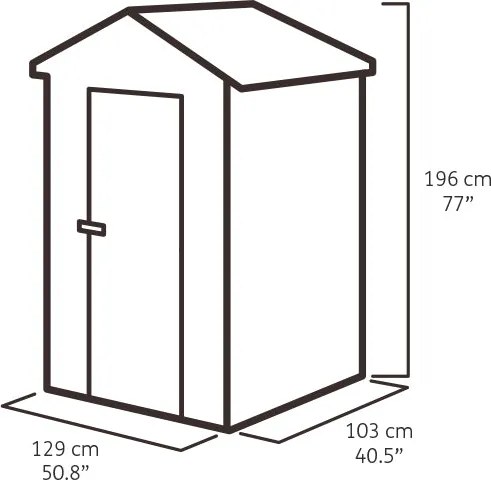 Casetta da Giardino Porta Attrezzi 129x103x196 cmin Resina Effetto Legno Keter Manor 4x3 Beige...