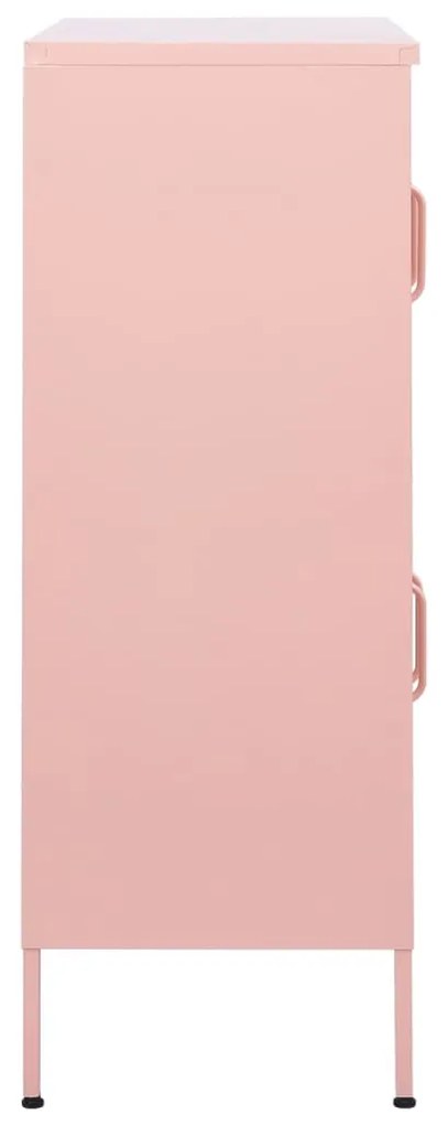 Armadietto rosa 80x35x101,5 cm in acciaio