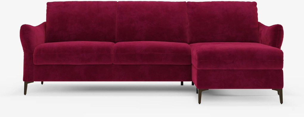 Dalia divano letto angolare con vano contenitore - materasso alto 18 cm in raffinato tessuto smacchiabile T30