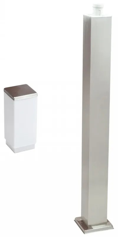 Paletto da Giardino 100cm in acciaio INOX, IK06, IP54 base E27 Base E27