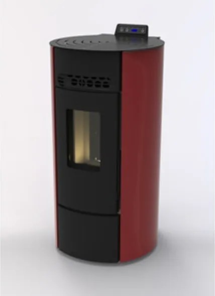 Stufa a Pellet Ventilata C Line Air Round Arge 9 8,7 kW Bordeaux