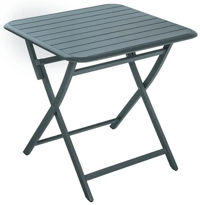 Tavolo da pranzo per giardino pieghevole Idaho NATERIAL struttura e superficie in alluminio blu per 2 persone 75x75cm