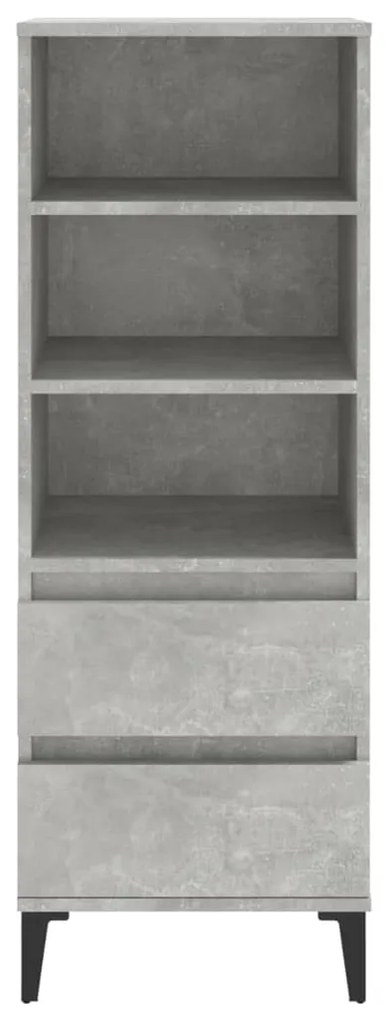 Credenza grigio cemento 40x36x110 cm in legno multistrato