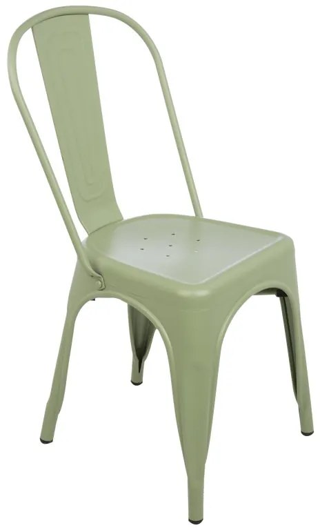 Sedia da giardino in acciaio Soho, seduta in acciaio verde