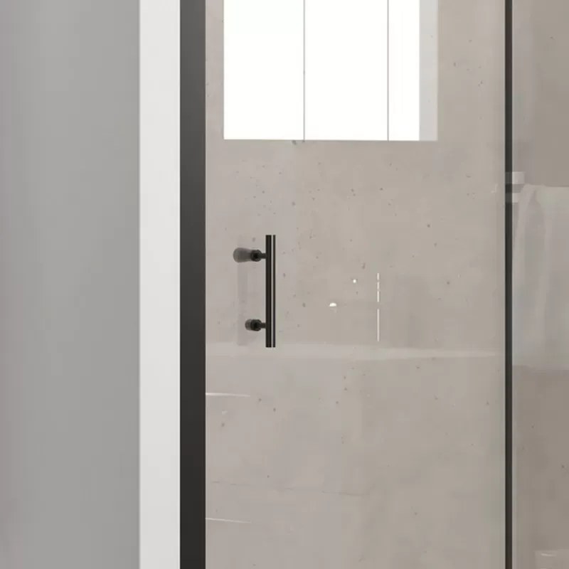 Box doccia colore nero 140cm vetro trasparente KFN5000 - KAMALU