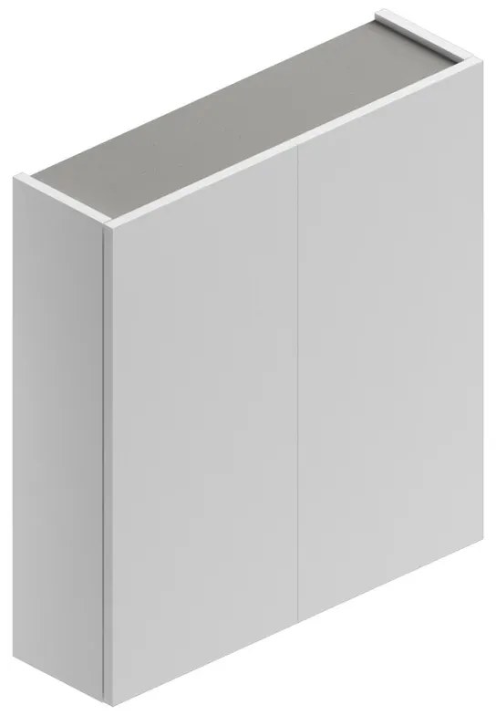 Pensile bagno Jnka bianco lucido in truciolare SENSEA, 2 ante apertura da destra e sinistra P 20 x L 70 x H 75 cm