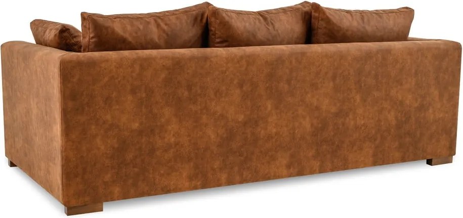 Divano in similpelle marrone cognac 225 cm Hamburg - Scandic