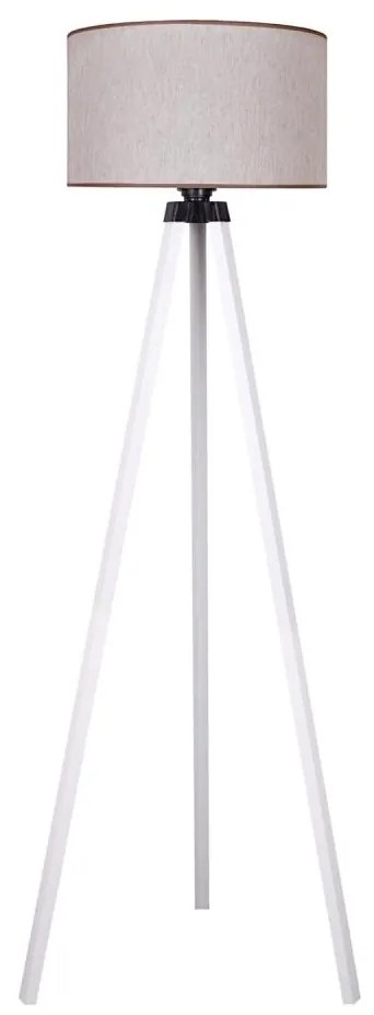 Duolla - Lampada con piedistallo 1xE27/60W/230V diametro 44 cm beige/bianco
