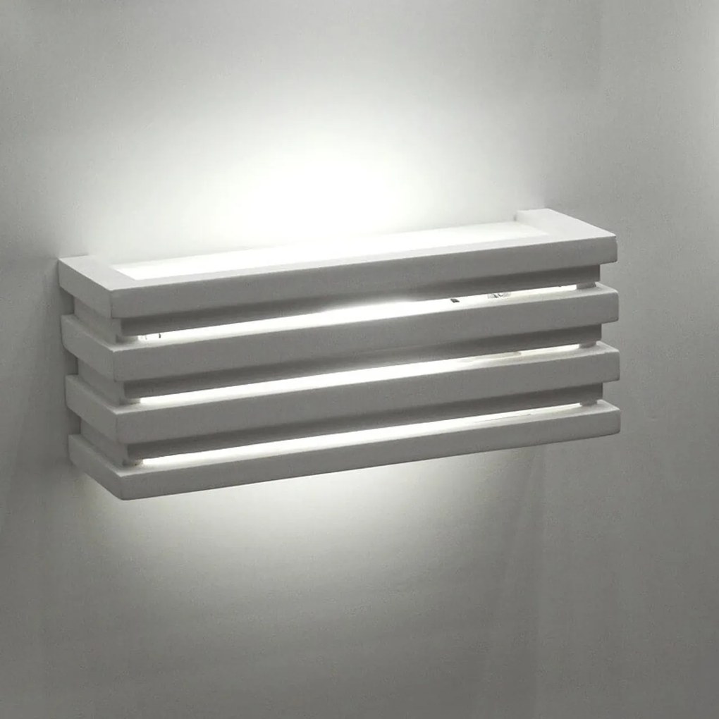 Applique in Gesso Pitturabile 1 lampada E27 da parete