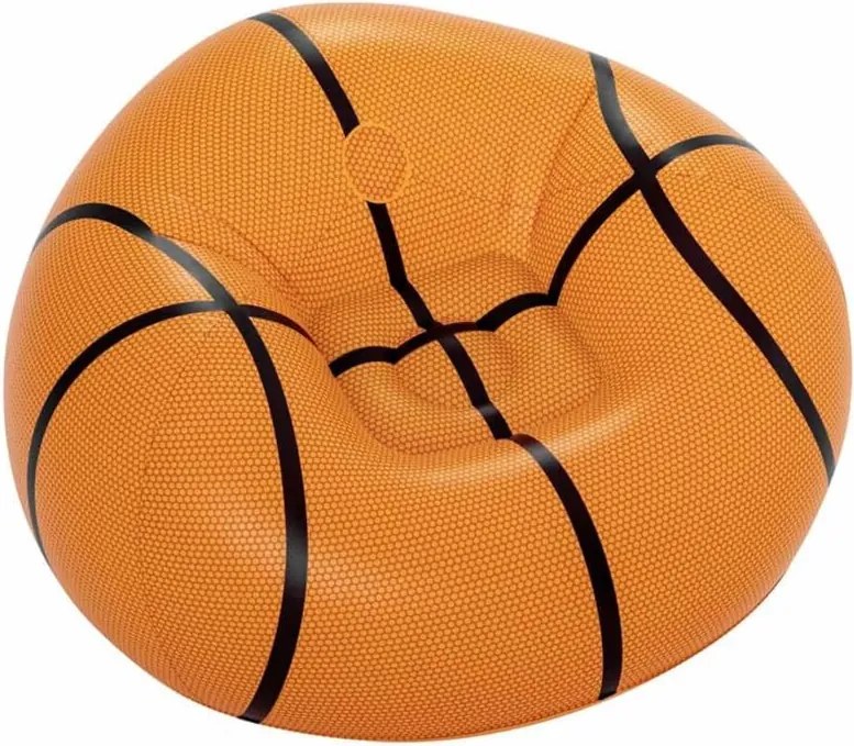 Bestway Poltrona Gonfiabile Gigante Basket 114x112x66 cm +6 Anni Interno e Giardino 75103