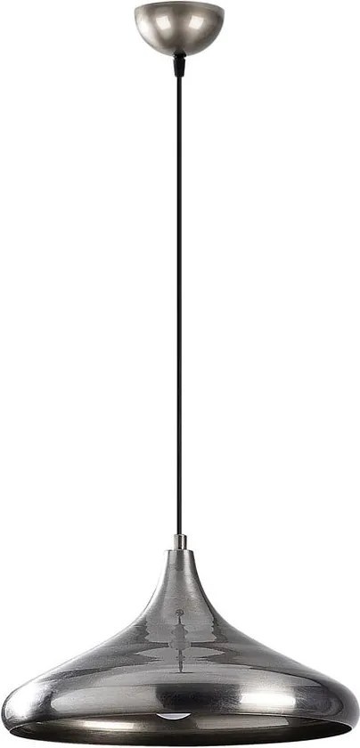 Lampadario argentato con paralume in metallo ø 35 cm Nile – Opviq lights