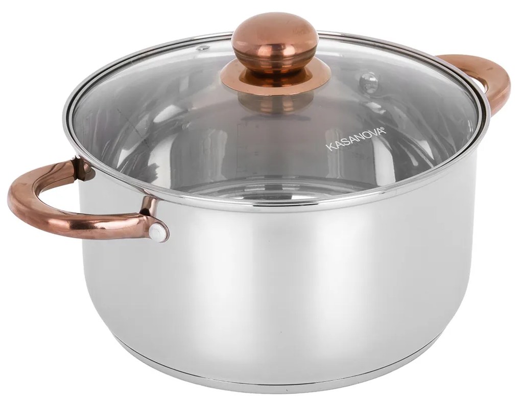 Pentola 24 cm acciaio inox Meravigliosa con coperchio